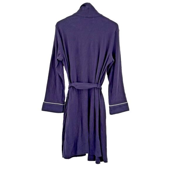 NEW W TAGS Black Label Ralph Lauren Navy Blue Shawl Collar Bath Robe Soft MEDIUM - Picture 8 of 16